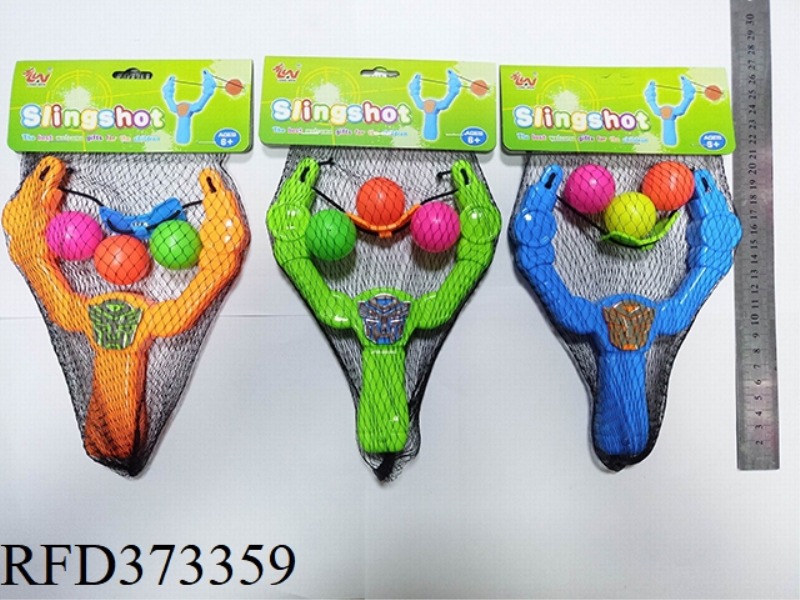 TRANSFORMERS SLINGSHOT WITH 3EVA BALL