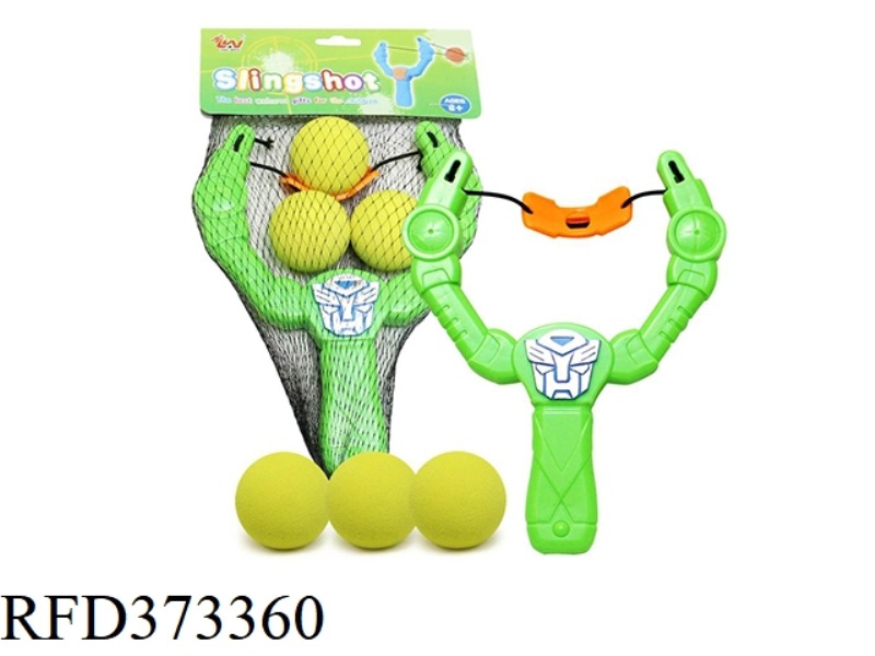 TRANSFORMERS SLINGSHOT WITH 2 WATER CLOTH BALLS