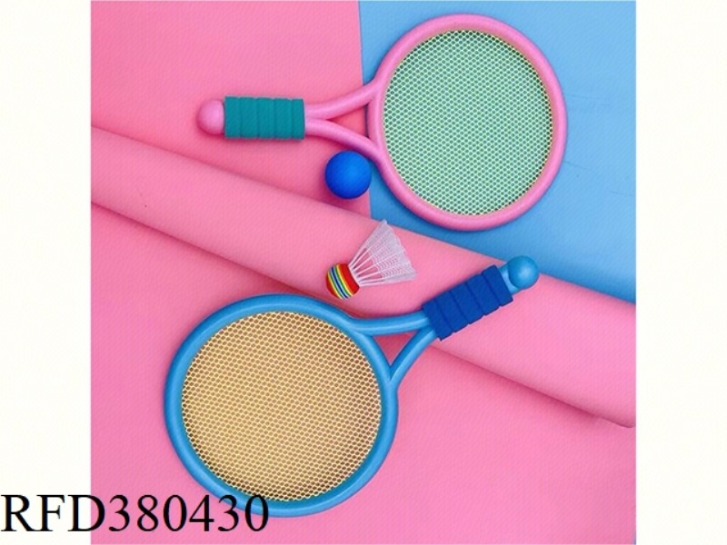 ROUND PLASTIC TENNIS RACKET WITH EVA HANDLE