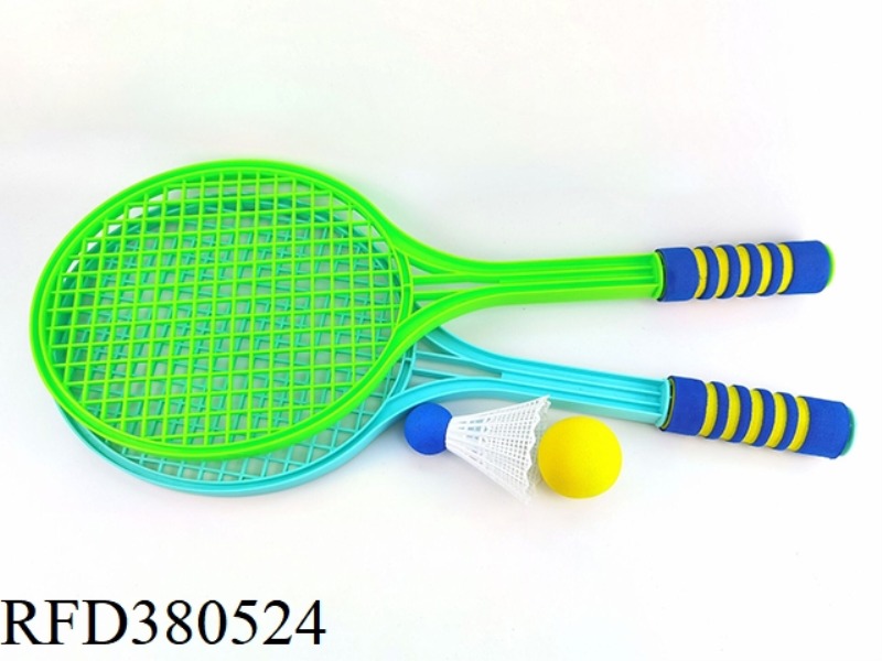 52CM SPORTS HAND TENNIS RACKET WITH FEATHER AND EVA BALL