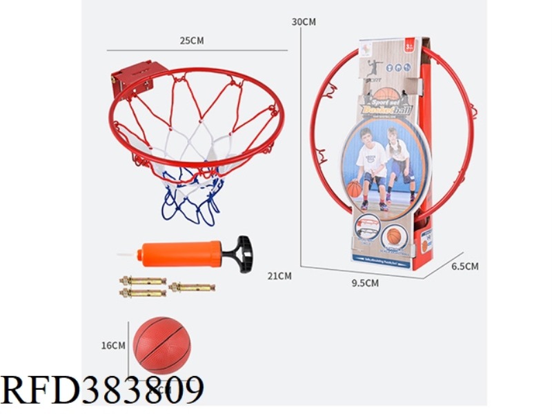 WALL-MOUNTED IRON BASKETBALL HOOP