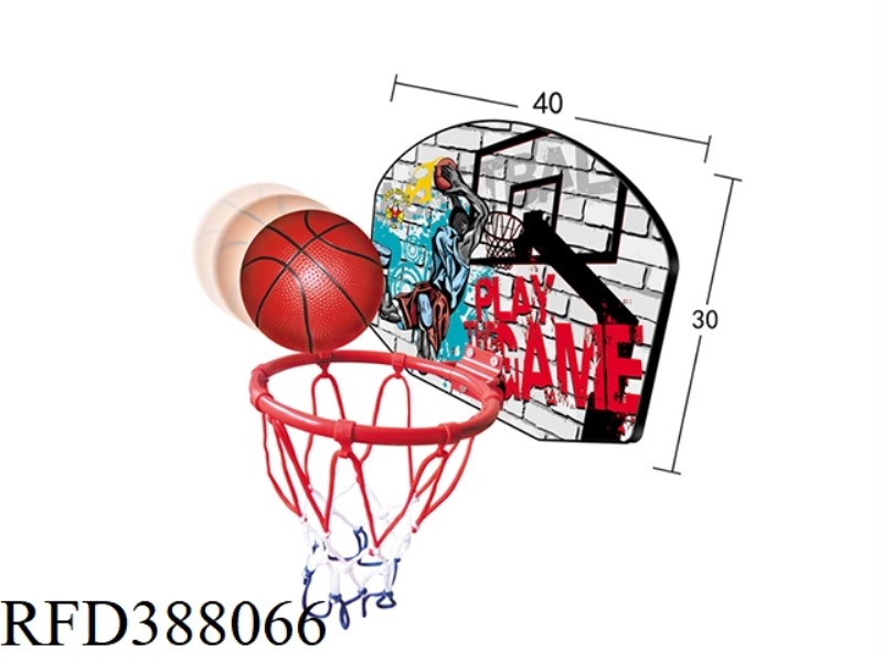 40*30CM HANGING IRON FRAME WOODEN GENERAL BASKETBALL BOARD