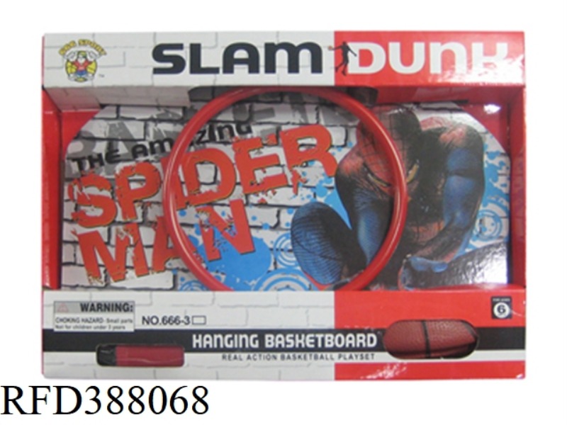 40*30CM HANGING IRON FRAME WOODEN SPIDER MAN BASKETBALL BOARD