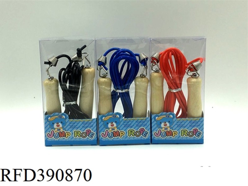 PVC WOODEN HANDLE SKIPPING ROPE