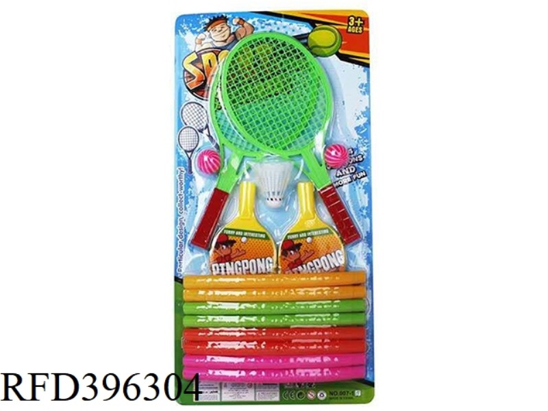 HULA HOOP + RACKET + TABLE TENNIS RACKET 3 IN 1