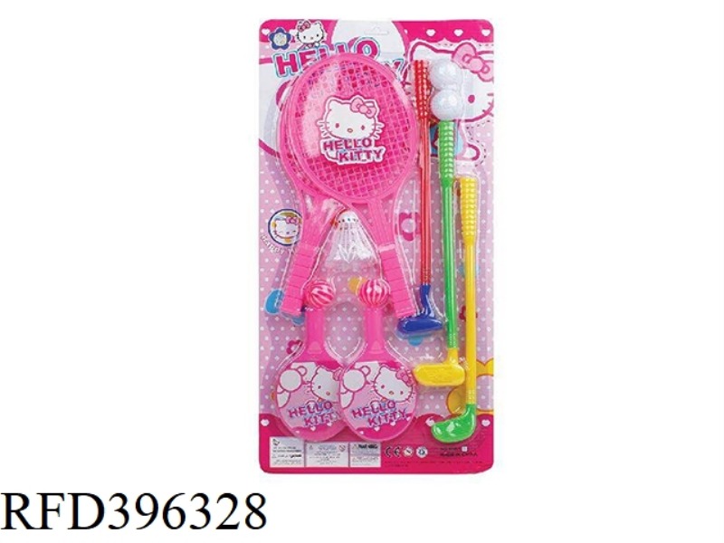 KT CAT GOLF + RACKET + TABLE TENNIS RACKET 3 IN 1