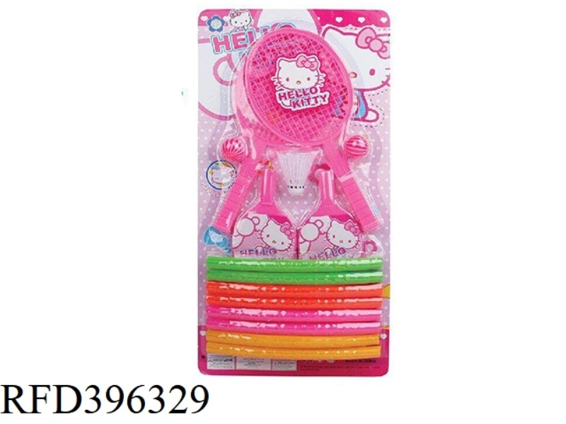 KT CAT HULA HOOP + RACKET + TABLE TENNIS RACKET 3 IN 1