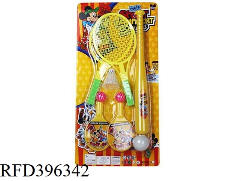 MICKEY BASEBALL + RACKET + TABLE TENNIS RACKET 3 IN 1