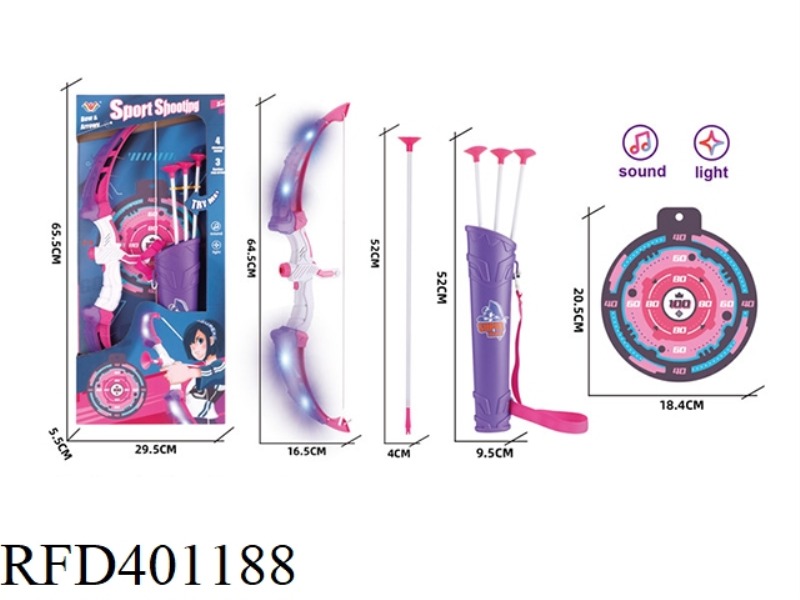 FEMALE VERSION OF SOUND AND LIGHT BOW AND ARROW SET