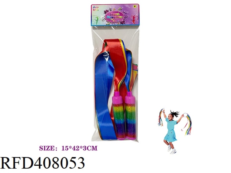 90CM GYMNASTICS RAINBOW HYUN DANCE RIBBON (2 VILLAGES)