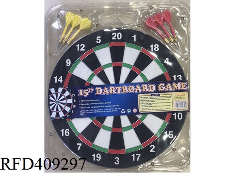 12 INCH DART BOARD WITH 4 DARTS