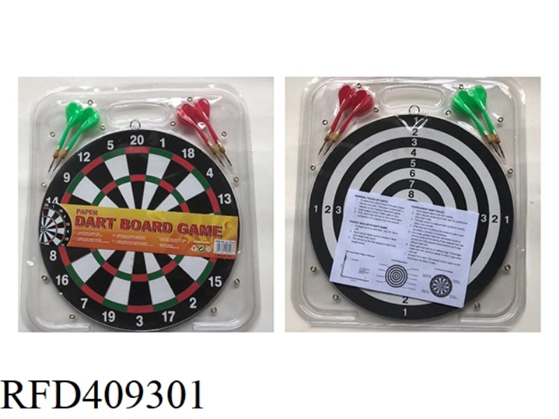 15 INCH DART BOARD WITH 6 DARTS