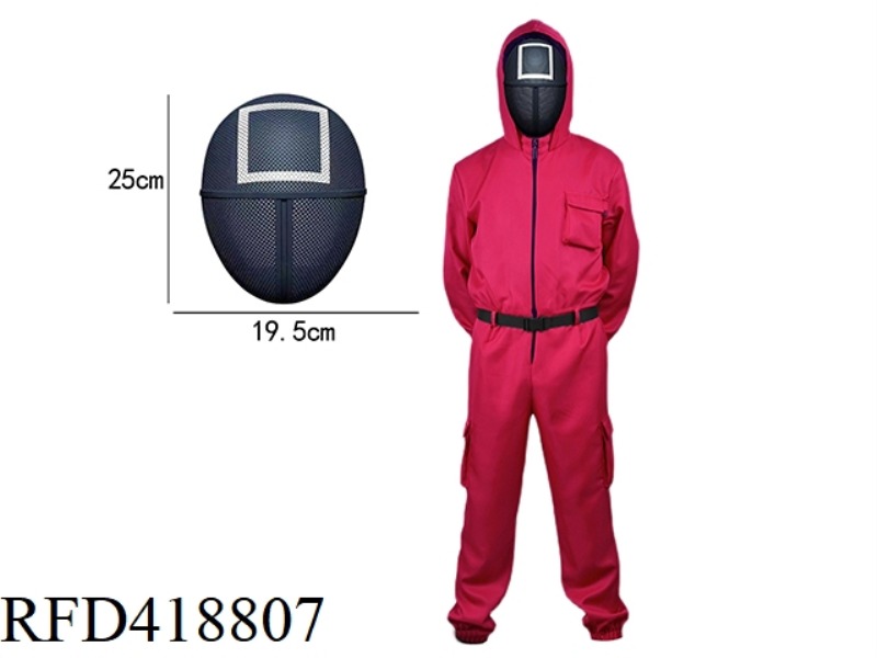 SQUID GAME CLOTHES MASK SET (CLOTHES FOR ADULTS)