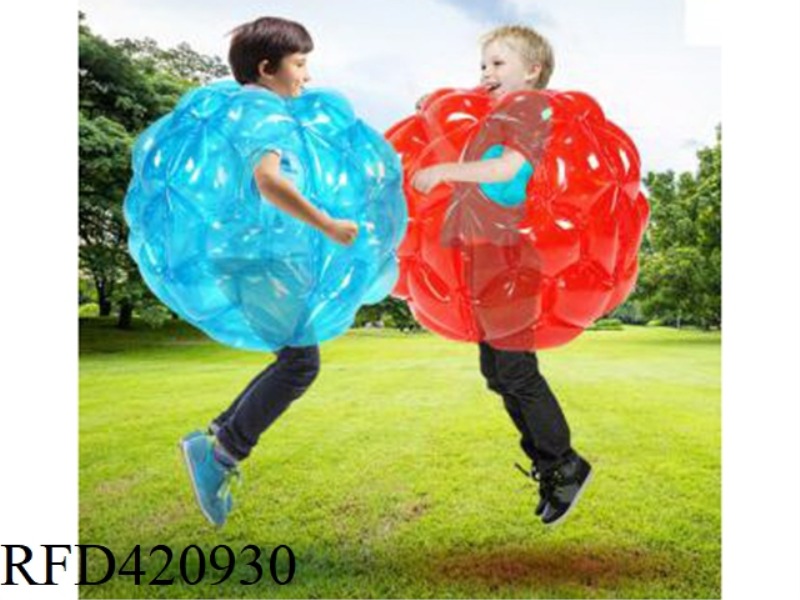 ROUND SOLID COLOR CHILDREN BUMPER BALL-BLUE/RED TWO COLORS OPTIONAL