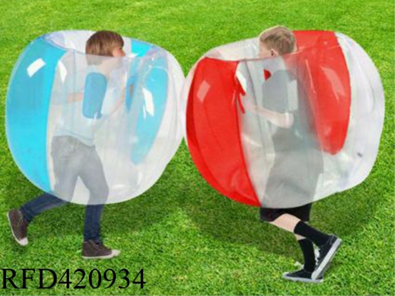 CHILDREN'S COLLISION BALL-BLUE&TRANSPARENT/RED&TRANSPARENT TWO COLORS ARE AVAILABLE