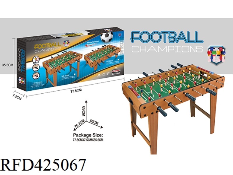 WOODEN FOOTBALL TABLE WITH LONG FEET (8 POLES)