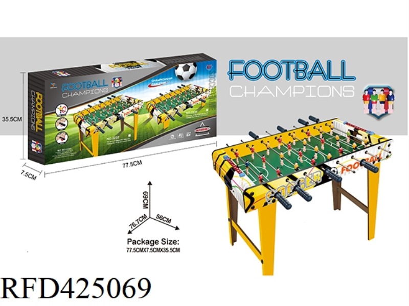 WOODEN FOOTBALL TABLE WITH SHORT FEET (8 POLES)