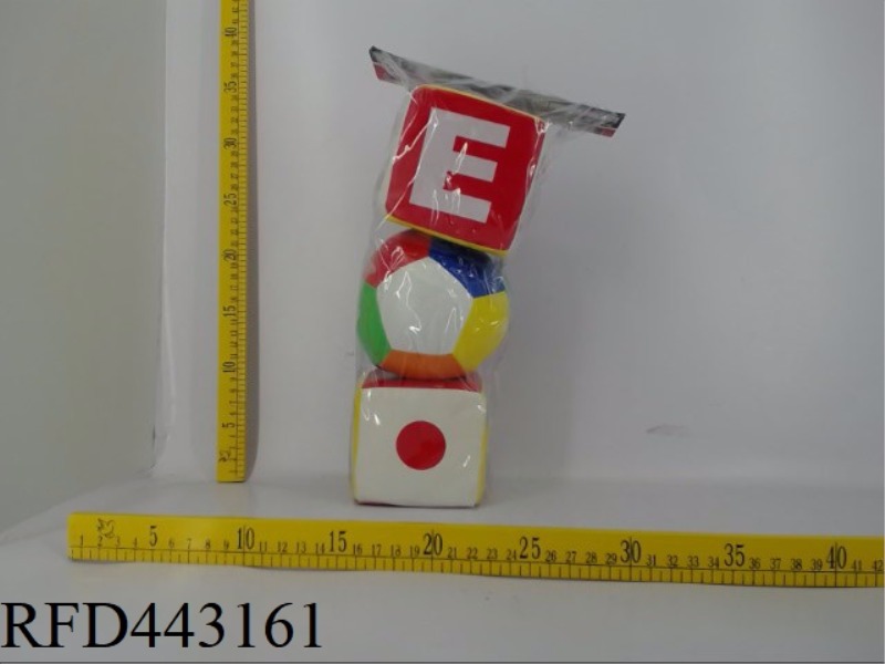 4-INCH DICE WITH COLORED BALLS