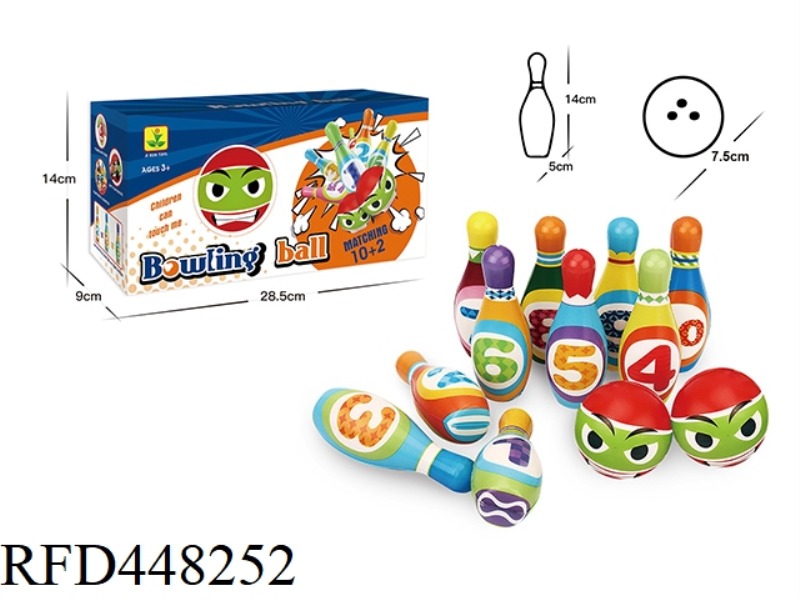 PU BOWLING BALL 10 + 2PCS SMALL