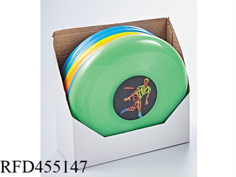 25CM FRISBEE, 12PCS/DISPLAY BOX, 4 COLORS