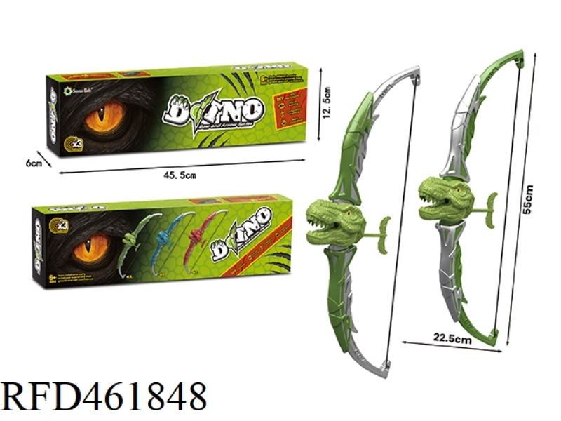 BOW AND ARROW SERIES DYI ASSEMBLY GREEN TYRANNOSAURUS REX BOW AND ARROW