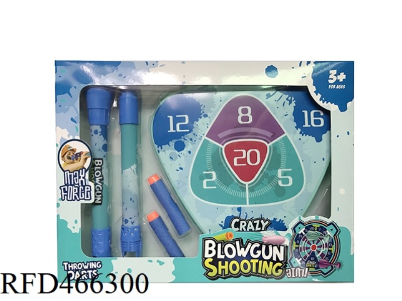 SMALL BLOWGUN SET (HUMANOID TRIANGLE SHIELD 2 BULLETS)