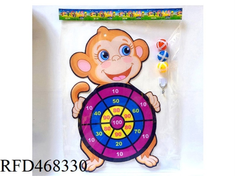 MONKEY DART TARGET WITH STICKY BALL HOOK