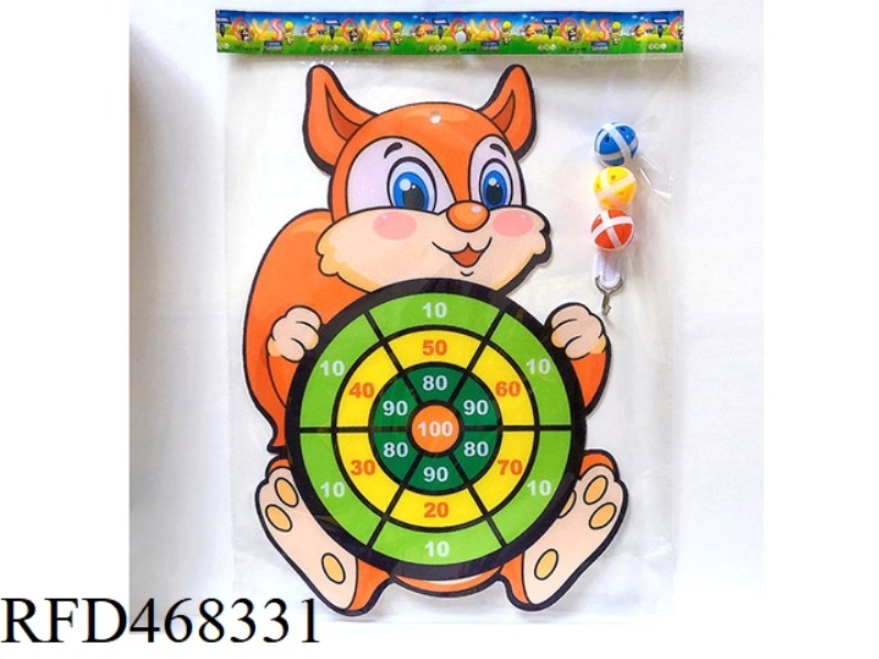 SQUIRREL DART TARGET WITH STICKY BALL HOOK