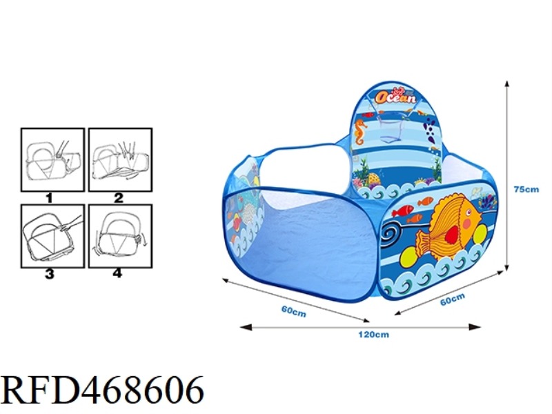 OCEAN THEME 1.2M BALL POOL AND SHOOTING