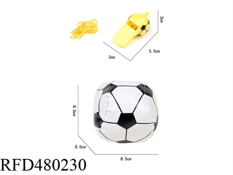 3.5 INCH FOOTBALL + WHISTLE