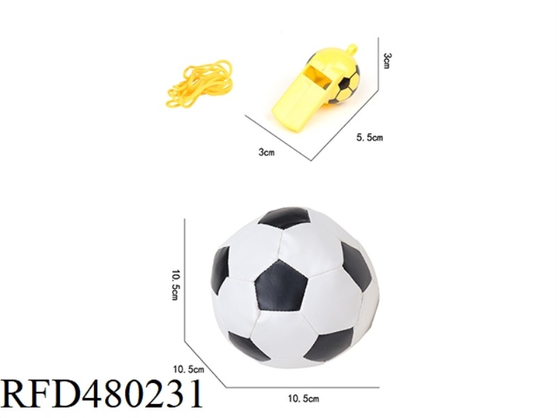 4 INCH FOOTBALL + WHISTLE