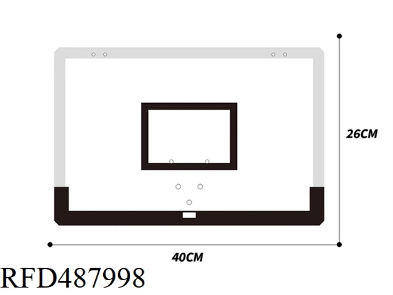 SMALL PLATE BLACK AND WHITE +25 IRON FRAME + HOOK