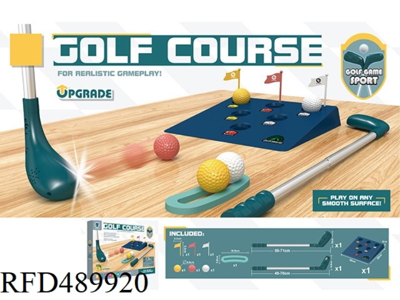 A GOLF BALL WITH A RETRACTABLE CLUB