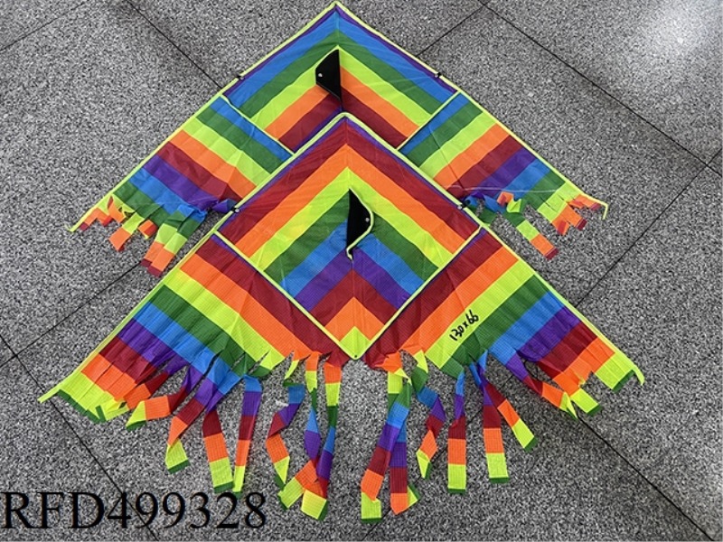 120 COLORED STRIPS MULTI-TAILED KITE