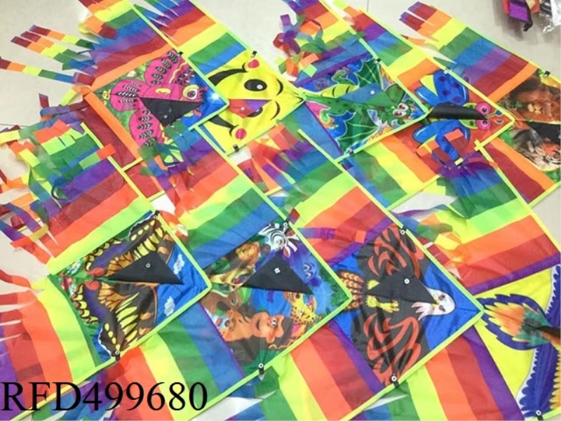 80 BRIGHT CLOTH MULTI-TAIL KITE