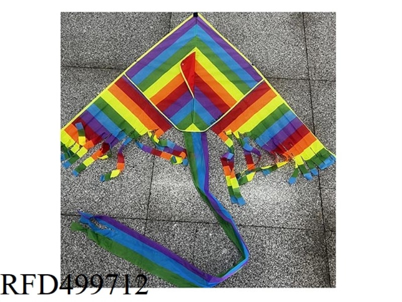 155 PLAID STRIPED LONG TAIL KITE