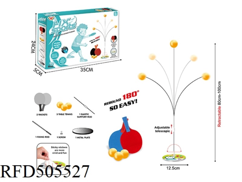 COLORED PAPER ROUND METAL CHASSIS TABLE TENNIS TRAINER