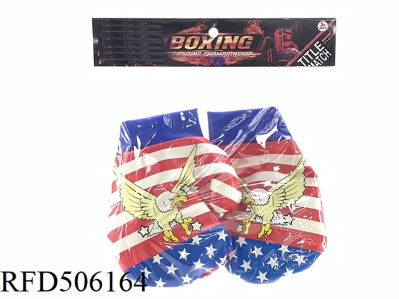 WHITE-HEADED EAGLE AMERICAN FLAG BOXING GLOVES