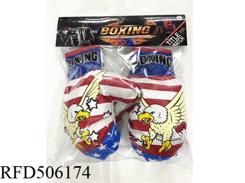 WHITE-HEADED EAGLE AMERICAN FLAG BOXING GLOVES