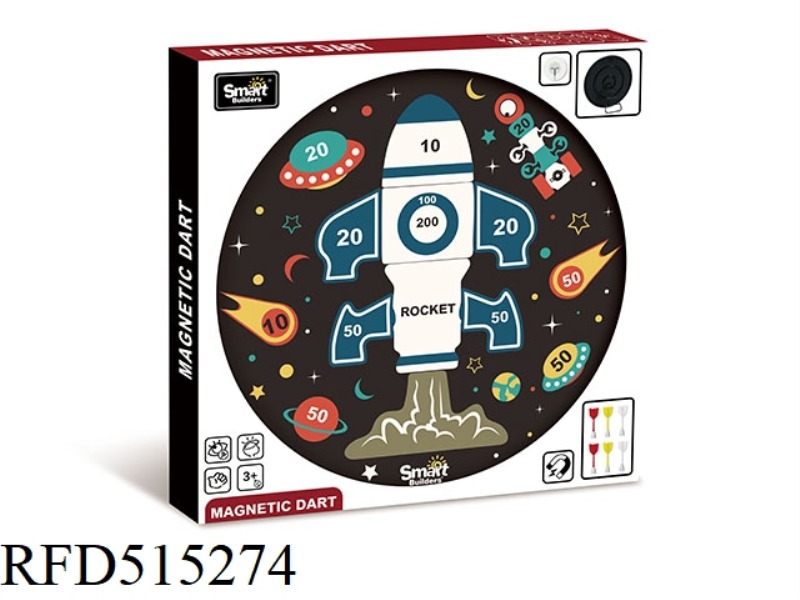 MAGNETIC DART PLATE. - ROCKET