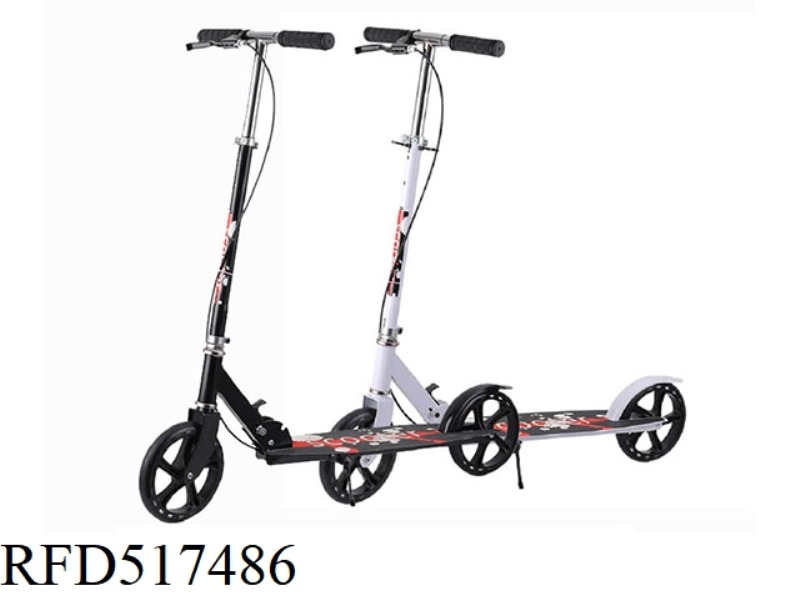 LARGE WHEEL WIDE BOARD SCOOTER PU WHEEL BELT HANDBRAKE