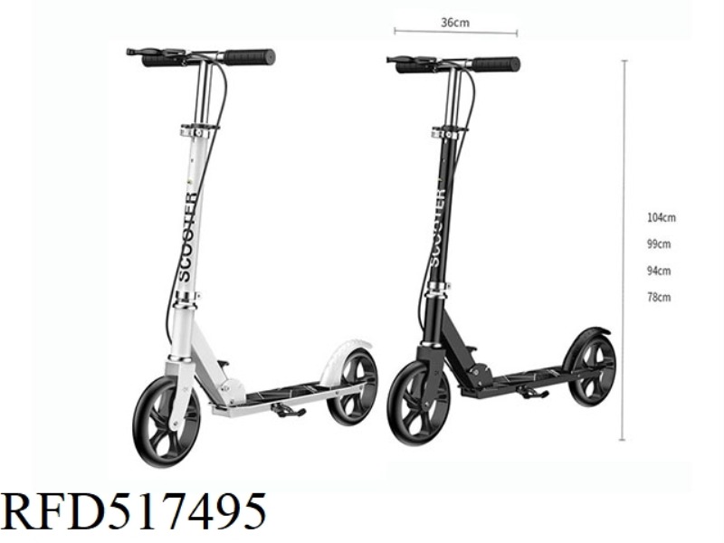BIG WHEEL SCOOTER WITH HANDBRAKE PU ENVIRONMENTAL PROTECTION WHEEL