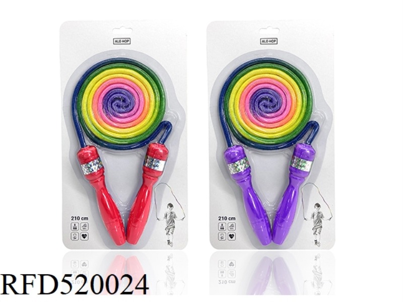 2.1 RAINBOW BRAIDED ROPE, 2 COLORS MIXED
