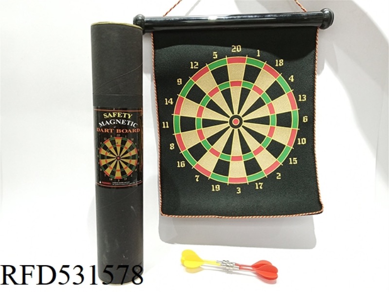 MAGNETIC FLOCKING DART TARGET IN BARREL 12