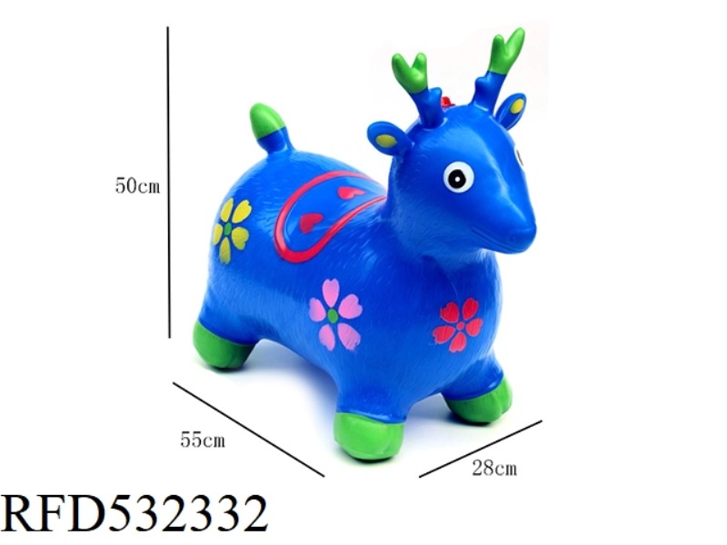 LARGE PAINTED INFLATABLE JUMPING DEER