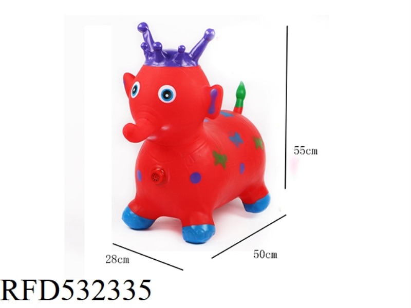 LARGE PAINTED INFLATABLE JUMPING ELEPHANT
