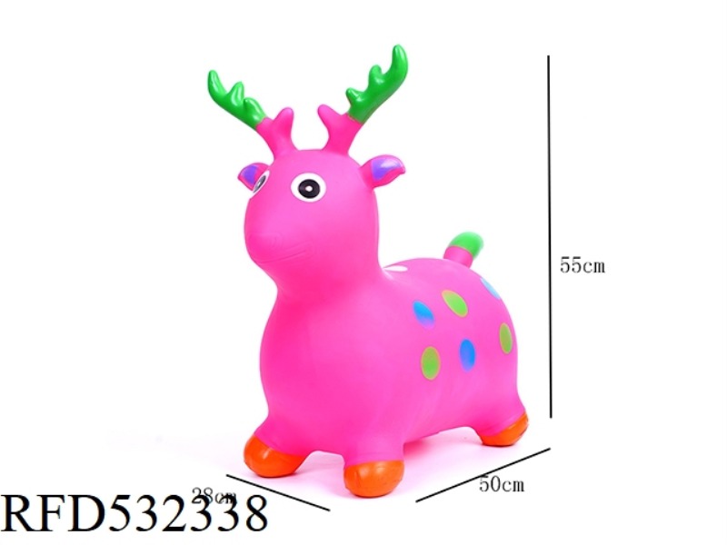 LARGE PAINTED INFLATABLE LARGE ANTLER DEER