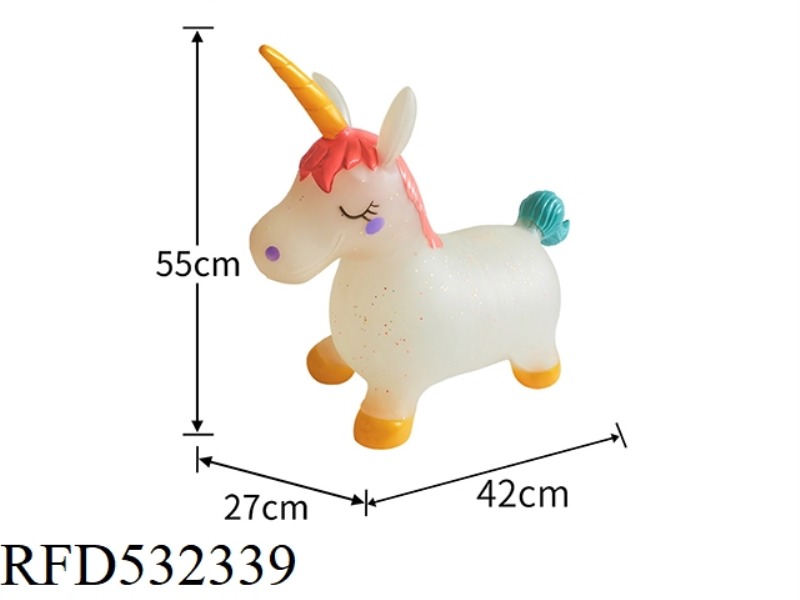LARGE PAINTED INFLATABLE CRYSTAL UNICORN