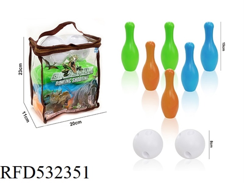 19CM PLASTIC BOWLING BALL (DINOSAUR THEME)