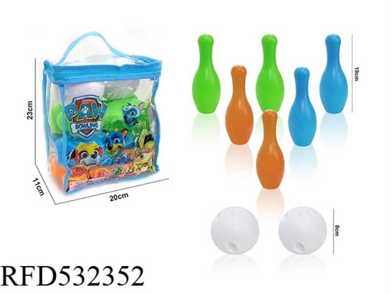 19CM PLASTIC BOWLING BALL (DOG PATROL)